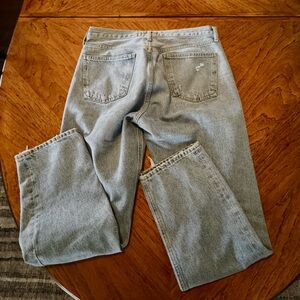 Agolde Light Blue Straight Boot Jeans